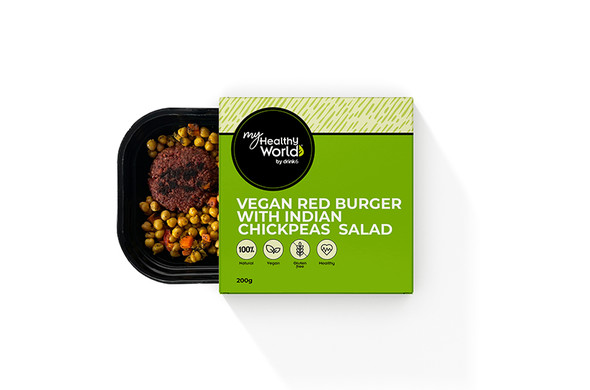 Hambúrguer vegano + salada  }}